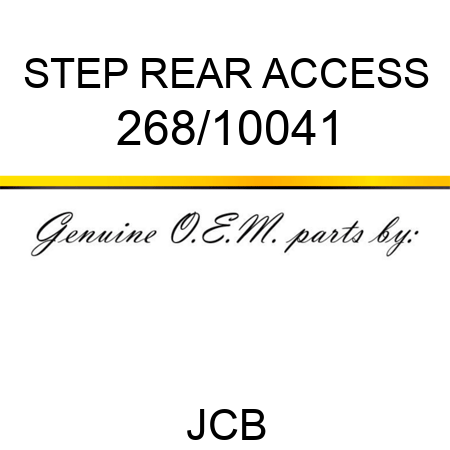 STEP REAR ACCESS 268/10041