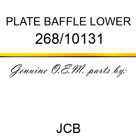 PLATE BAFFLE LOWER 268/10131