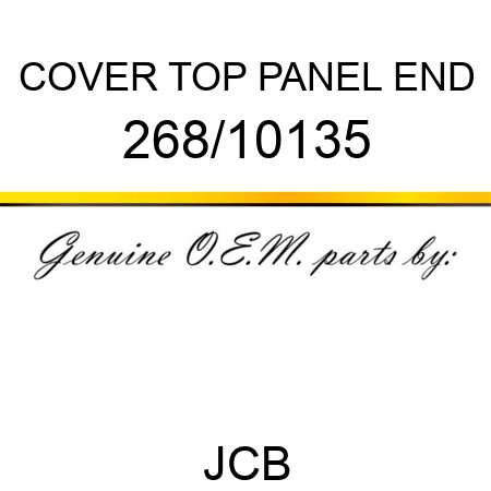 COVER TOP PANEL END 268/10135