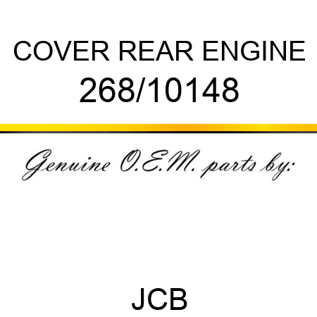 COVER REAR ENGINE 268/10148
