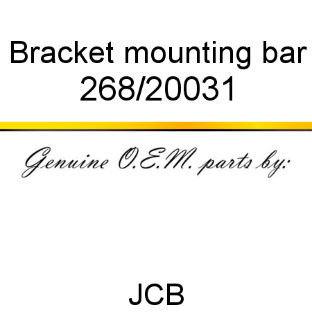Bracket, mounting bar 268/20031