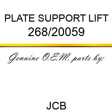 PLATE SUPPORT LIFT 268/20059