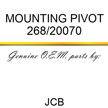 MOUNTING PIVOT 268/20070