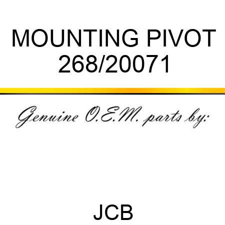 MOUNTING PIVOT 268/20071