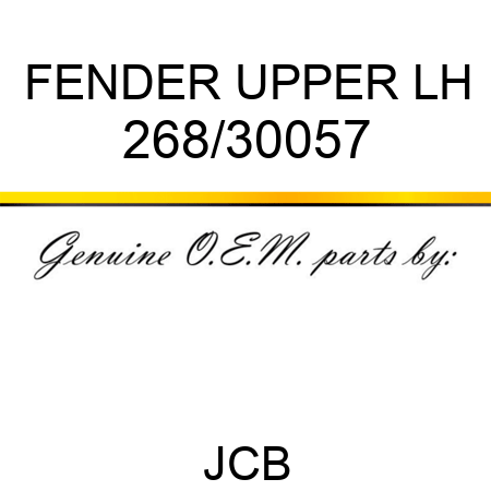 FENDER UPPER LH 268/30057