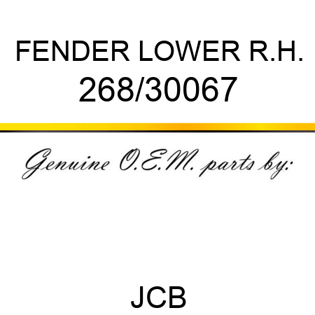 FENDER LOWER R.H. 268/30067