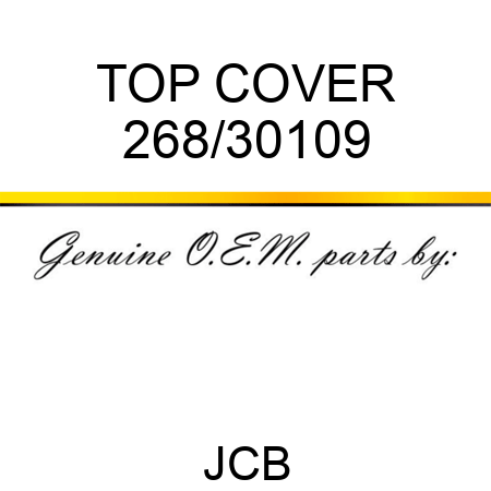 TOP COVER 268/30109