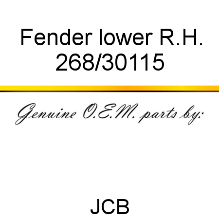 Fender, lower, R.H. 268/30115