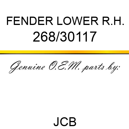FENDER LOWER R.H. 268/30117