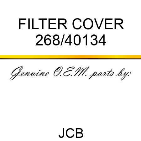 FILTER COVER 268/40134