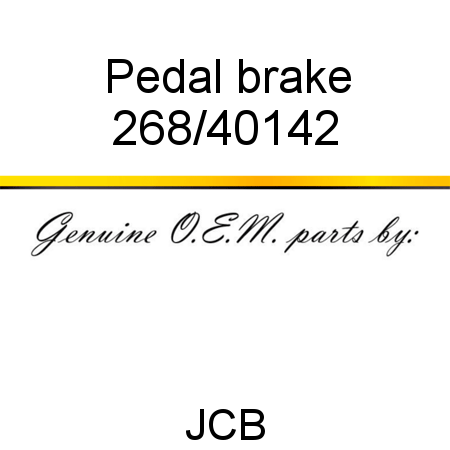 Pedal, brake 268/40142