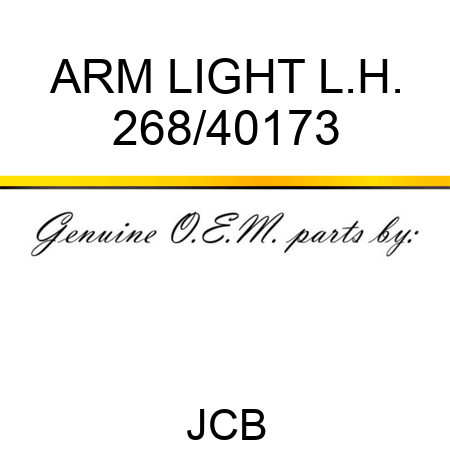 ARM LIGHT L.H. 268/40173