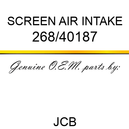 SCREEN AIR INTAKE 268/40187