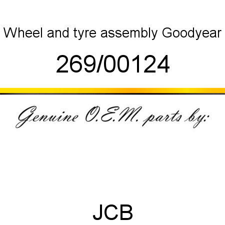 Wheel, and tyre assembly, Goodyear 269/00124