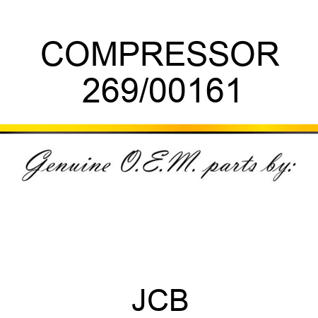 COMPRESSOR 269/00161