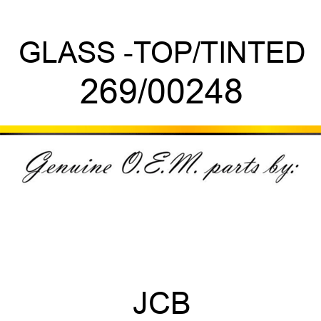 GLASS -TOP/TINTED 269/00248