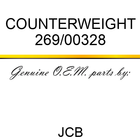 COUNTERWEIGHT 269/00328