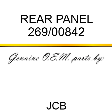 REAR PANEL 269/00842