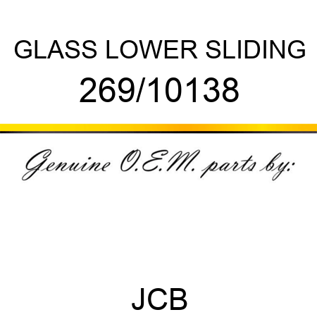 GLASS LOWER SLIDING 269/10138
