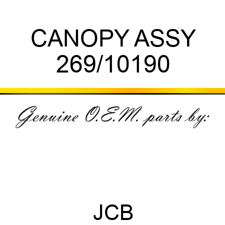 CANOPY ASSY 269/10190