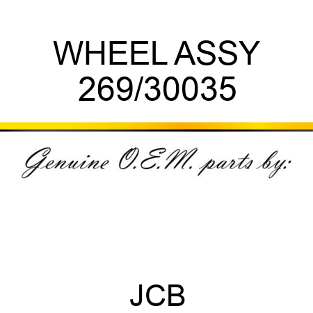 WHEEL ASSY 269/30035