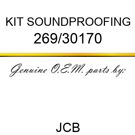 KIT SOUNDPROOFING 269/30170
