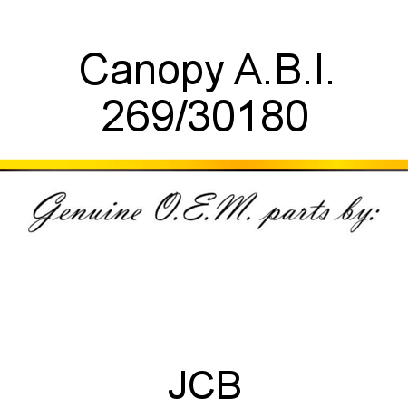 Canopy, A.B.I. 269/30180