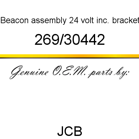 Beacon, assembly, 24 volt, inc. bracket 269/30442