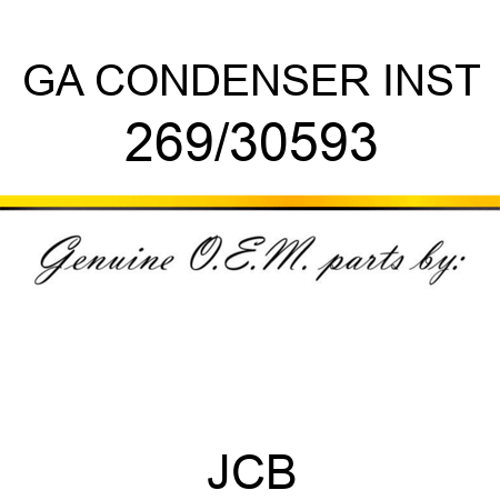 GA CONDENSER INST 269/30593