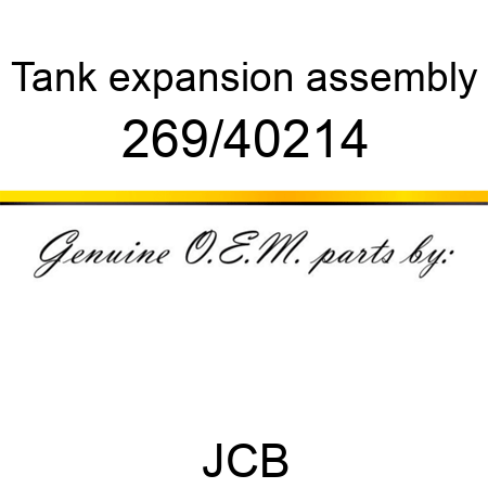 Tank, expansion, assembly 269/40214