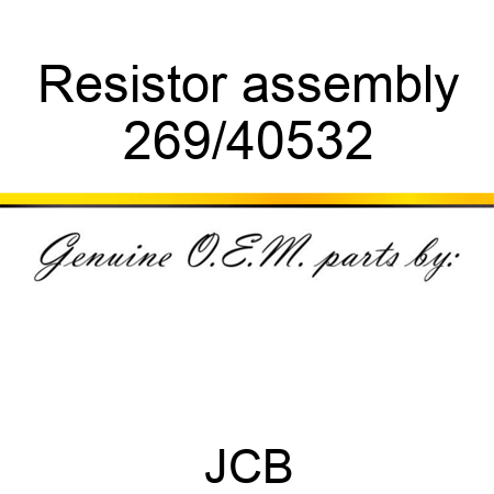 Resistor assembly 269/40532