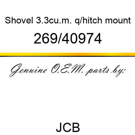 Shovel, 3.3cu.m., q/hitch mount 269/40974