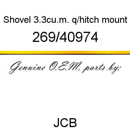 Shovel, 3.3cu.m., q/hitch mount 269/40974