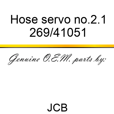 Hose servo no.2.1 269/41051