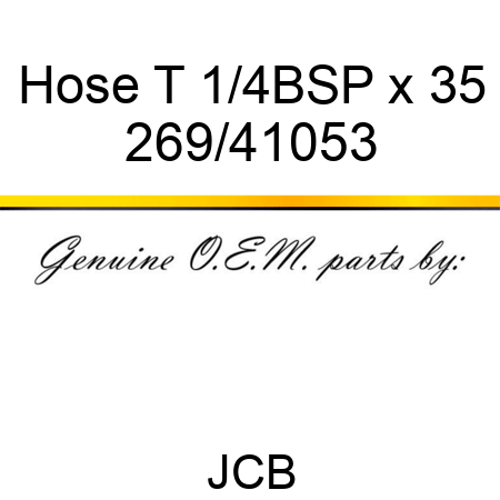 Hose T 1/4BSP x 35 269/41053