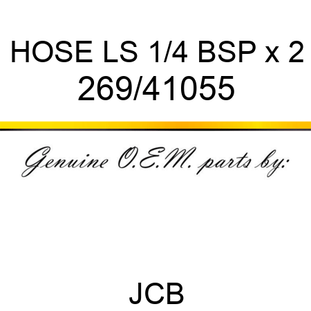 HOSE LS 1/4 BSP x 2 269/41055