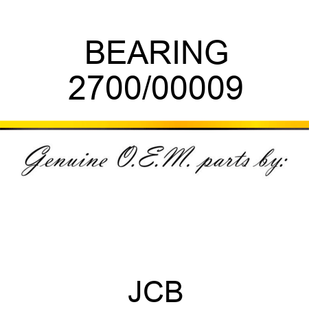 BEARING 2700/00009