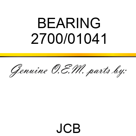 BEARING 2700/01041