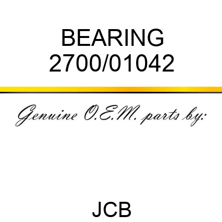BEARING 2700/01042