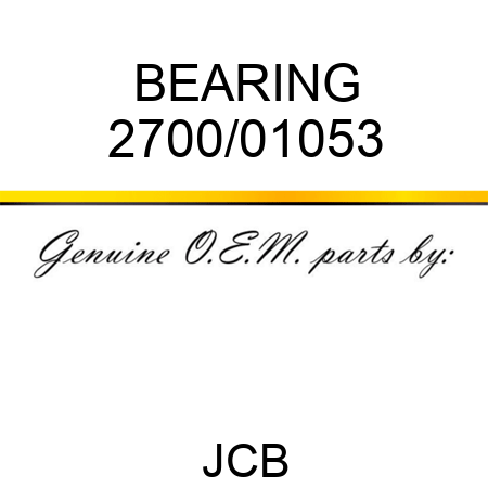 BEARING 2700/01053