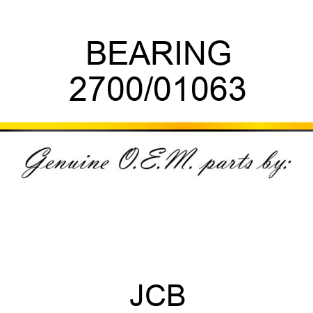 BEARING 2700/01063