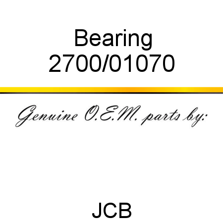 Bearing 2700/01070