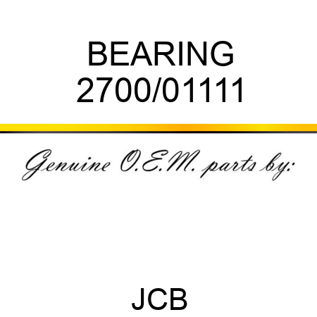 BEARING 2700/01111
