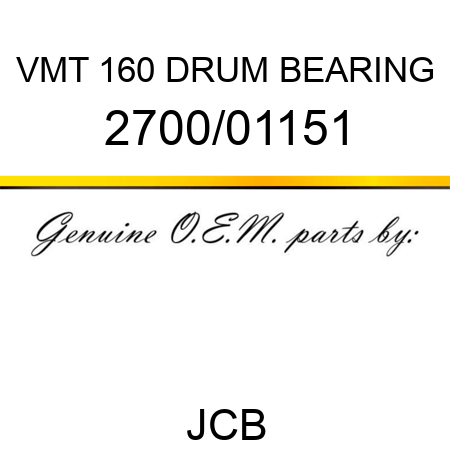 VMT 160 DRUM BEARING 2700/01151