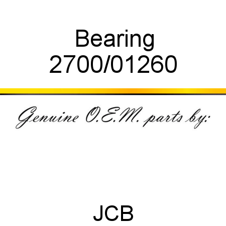 Bearing 2700/01260
