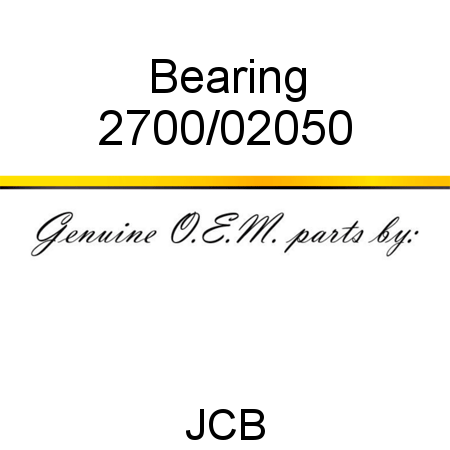 Bearing 2700/02050
