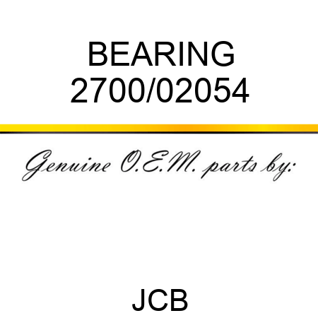 BEARING 2700/02054