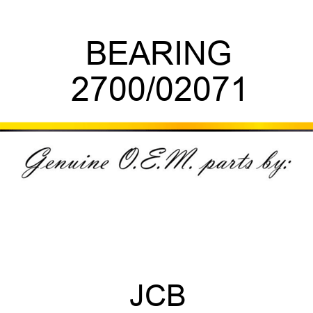 BEARING 2700/02071