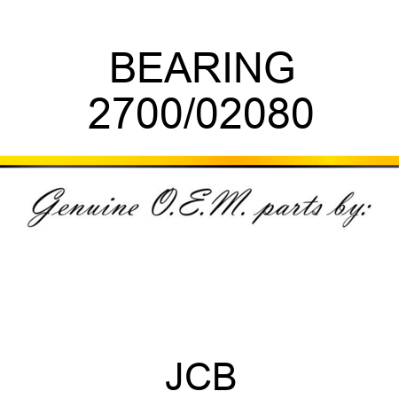 BEARING 2700/02080