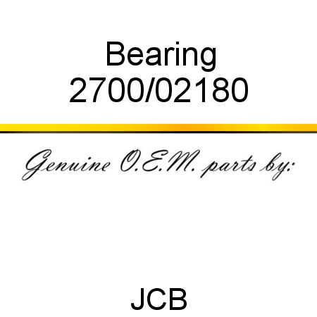 Bearing 2700/02180